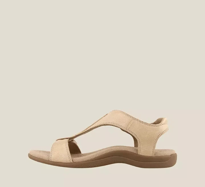 WW | Luxuriöse orthopädische Sandale mit T-Riemen-Design und Fußgewölbeunterstützung