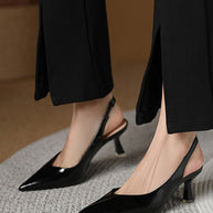 WW | Einfarbige, Temperamentvolle High Heels mit Spitzer Zehenpartie