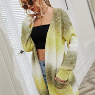 WW | Engel Flügel Vollgröße Gradient Offene Vorderseite Cardigan