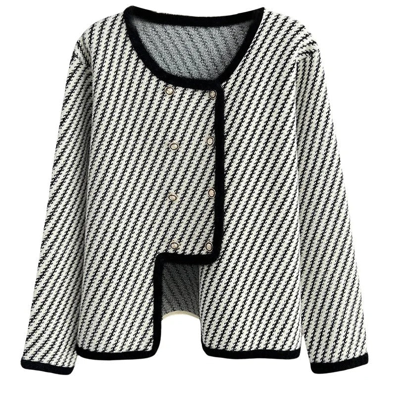 WW | Stilvolle Bouclé-Jacke mit Asymmetrischem Verschluss
