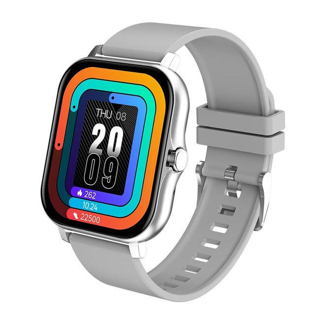 Smartwatch mit 1,69-Zoll-Touchdisplay, Schrittzähler und Herzfrequenzmessung
