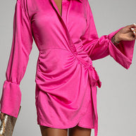 WW | Geliebt Von Dir Wickel Shirt Mini Kleid