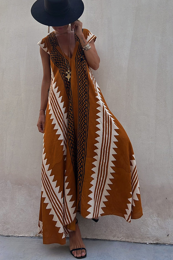 WW | Maxi Strandkleid mit Ethno-Muster