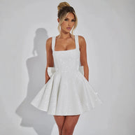 WW | Mode personalisierte Schleife Partykleid