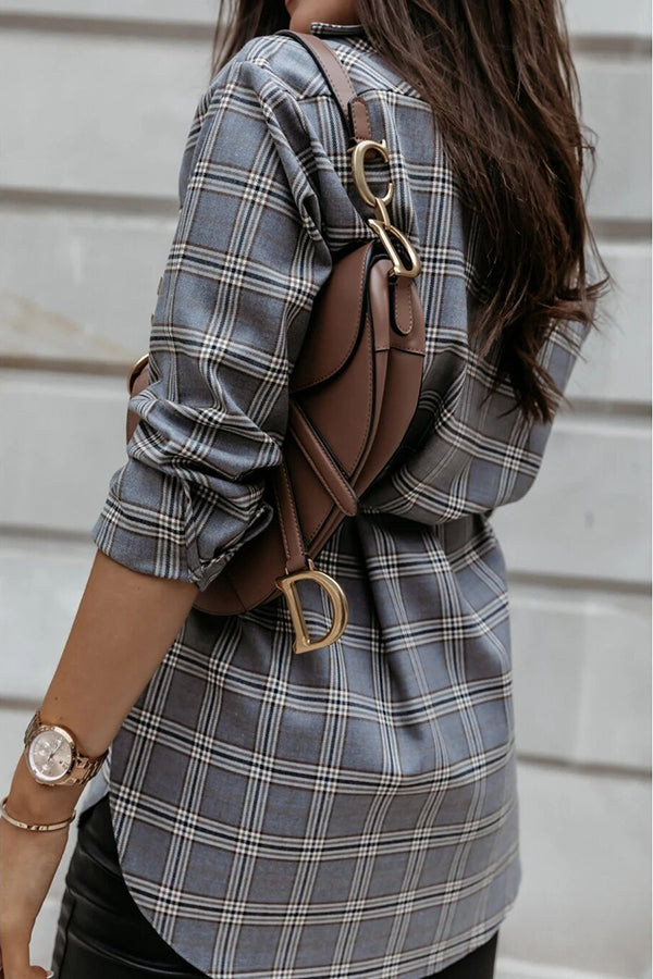 WW | Grab My Hand Karierter Button-Up Gürtel Hemd