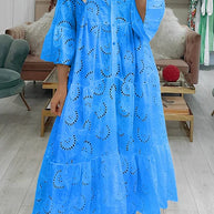 WW | Elegantes Kleid mit Lochstickerei