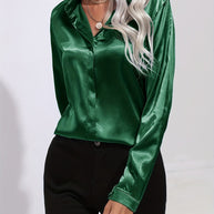 WW | Schicke Herbst Elegante Satin Bluse für Frauen