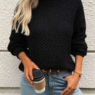 WW | Langarm-Mock-Neck-Pullover Für Frauen