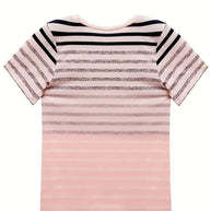 WW | T-Shirt Rundhals Kurzarm Gestreift