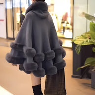 WW | Oversize-Fellcape-Mantel für Damen