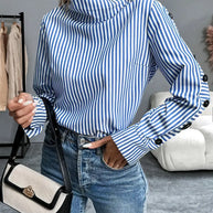 WW | Stylische Gestreifte Bluse aus Baumwolle