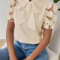 WW | Bluse mit Transparenten Puffärmeln