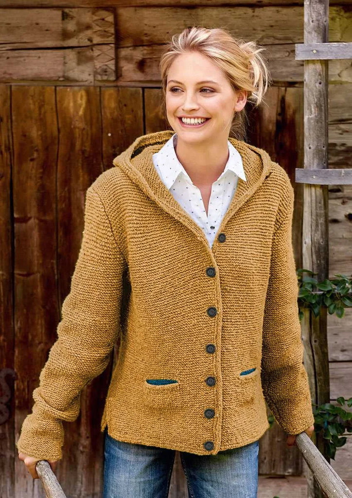 WW | Stilvolles Strickjacke mit Kapuze