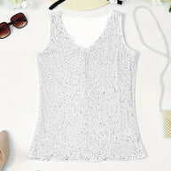 WW | Elegantes Ärmelloses Top mit Pailletten