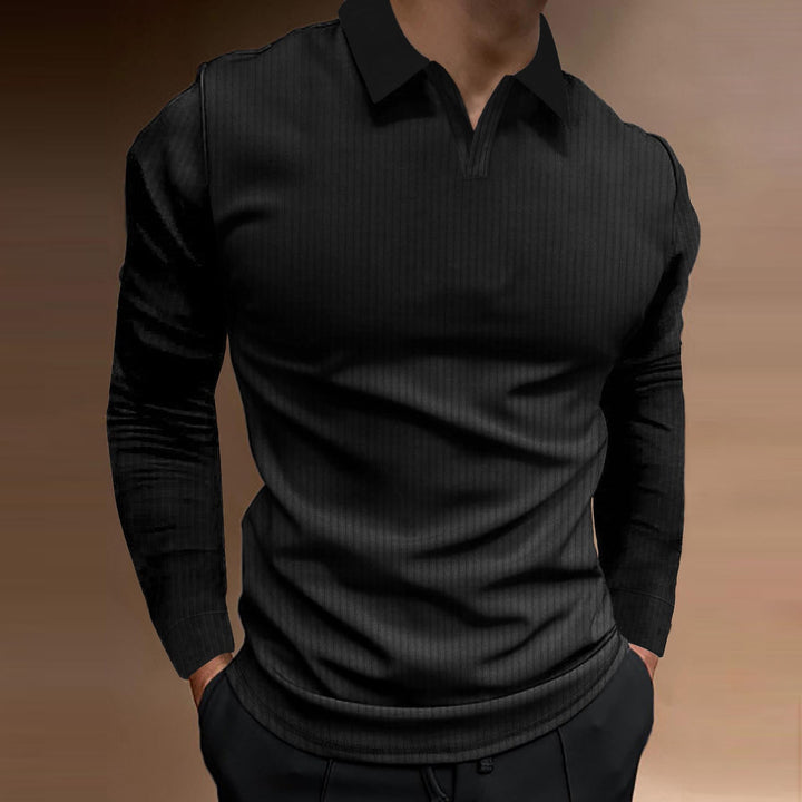 W&W Mode - Lässiger Herrenpullover mit V-Ausschnitt