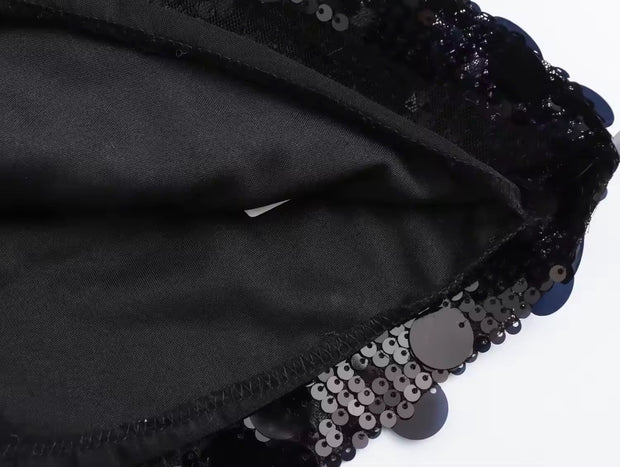 WW | Silberner Pailletten Minirock