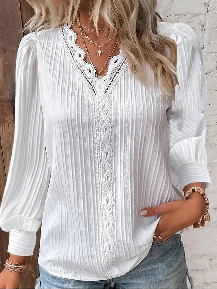 W&W Mode | Leichte Bluse mit Spitzen Details