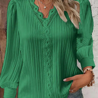 WW | Leichte Bluse mit Spitzen Details