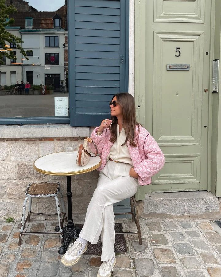 W&W Mode | Rosa Sommerjacke Mit Print