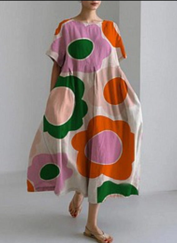 WW | High Fashion Kleid mit Rundhalsausschnitt und Lockerer Passform