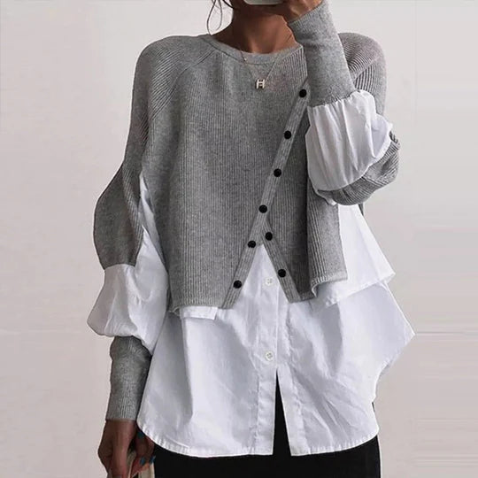 W&W Mode - Eleganter Pullover mit Hemd