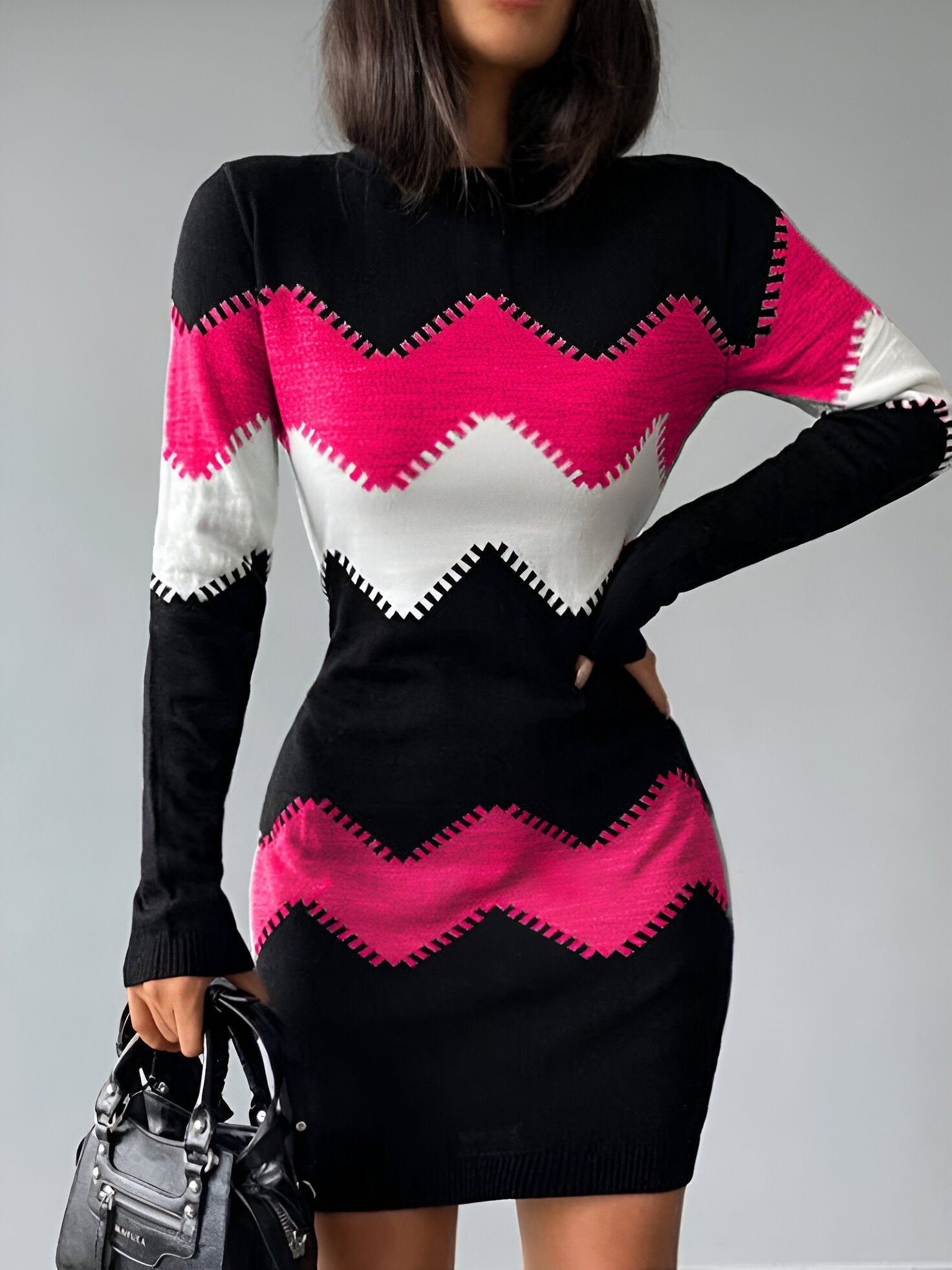 WW | gestricktes Bodycon-Minikleid Für Frauen