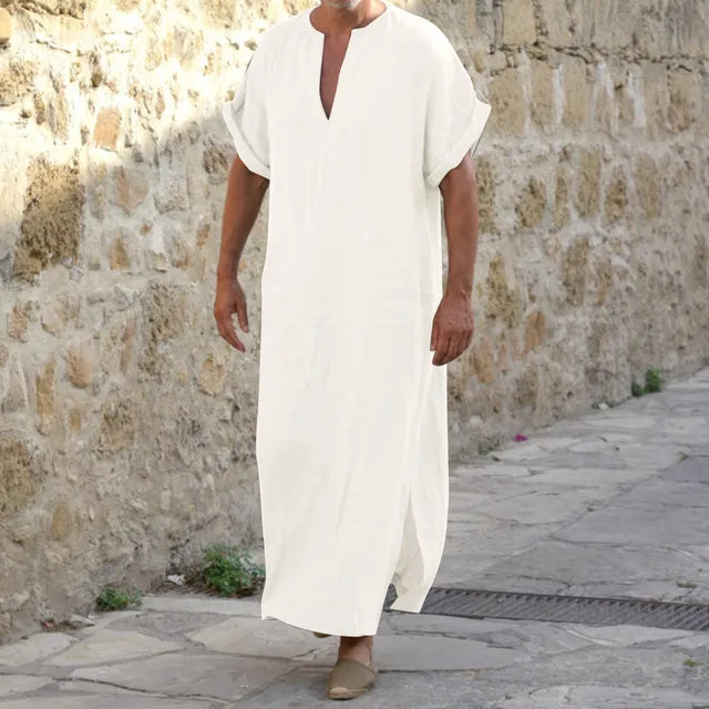 WW | Bequeme Djellaba mit V-Ausschnitt