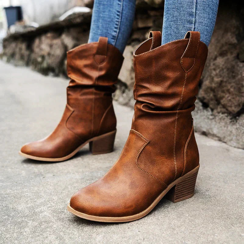 W&W Mode | Rutschfest Spitze Zehe Western Stiefel