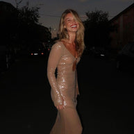 WW | Maxikleid Mit Pailletten Und Kordelzug Für Frauen