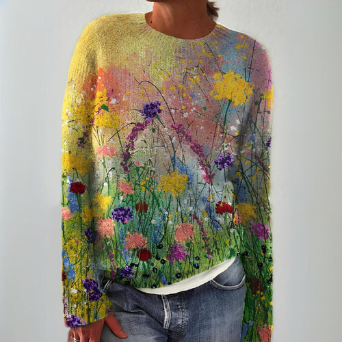 WW | Bequemes Sweatshirt mit Blumenmuster