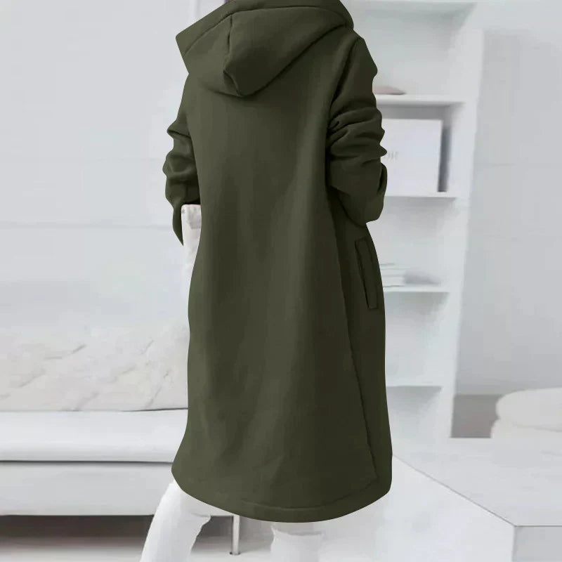 W&W Mode | Lange Kapuzenjacke Mit Reißverschluss
