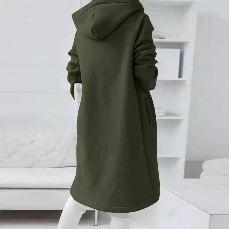 WW | Lange Kapuzenjacke Mit Reißverschluss