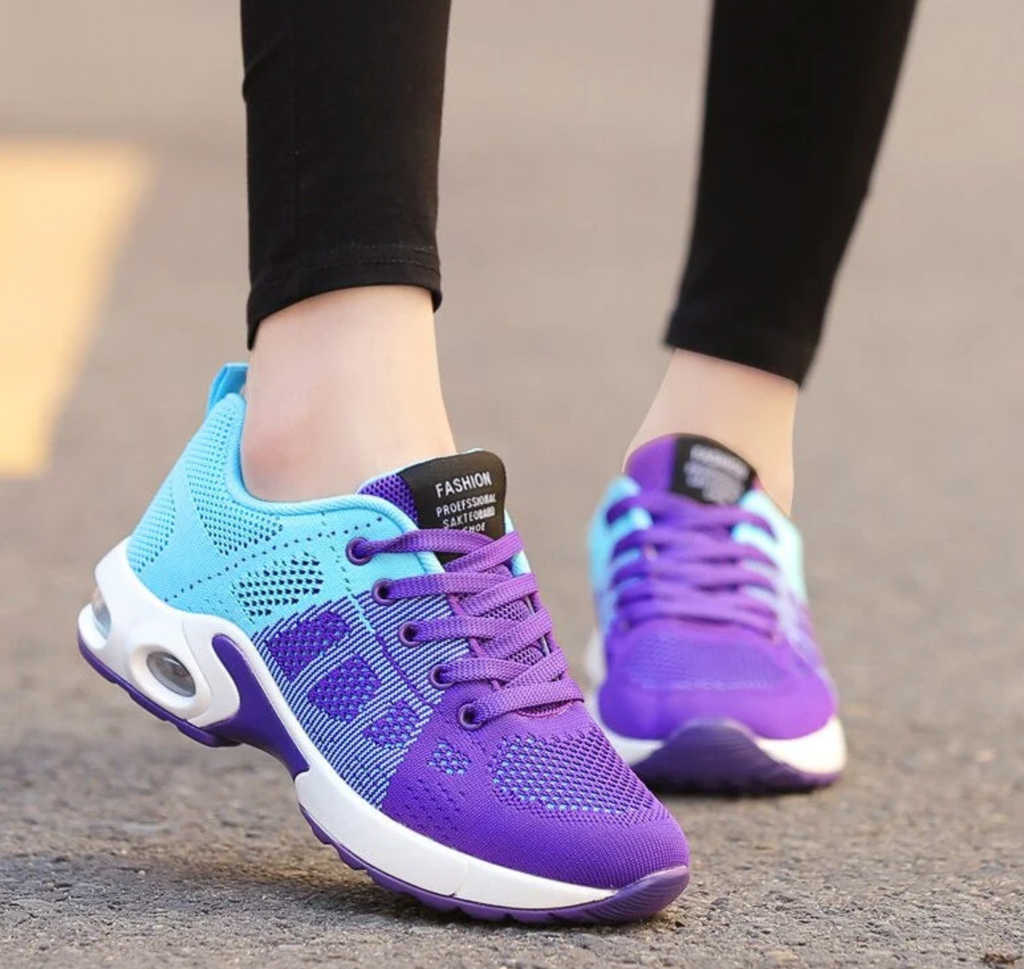 WW | Orthopädische Leichte, Atmungsaktive Sport Sneaker Für Damen Sportlicher Lässig Running Schuh Mit Air Cushion Sohle
