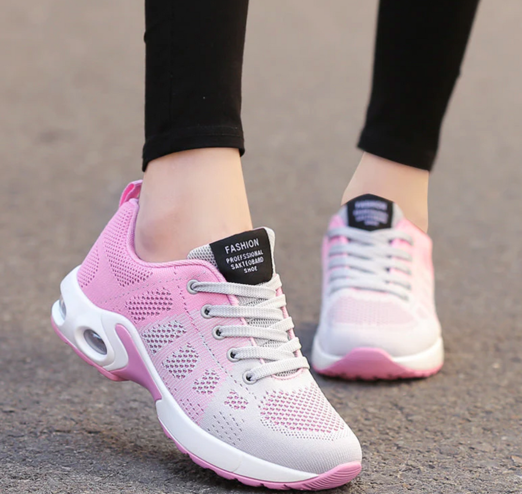 WW | Orthopädische Leichte, Atmungsaktive Sport Sneaker Für Damen Sportlicher Lässig Running Schuh Mit Air Cushion Sohle
