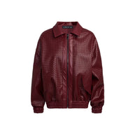 WW | Woven Faux Leder Bomberjacke