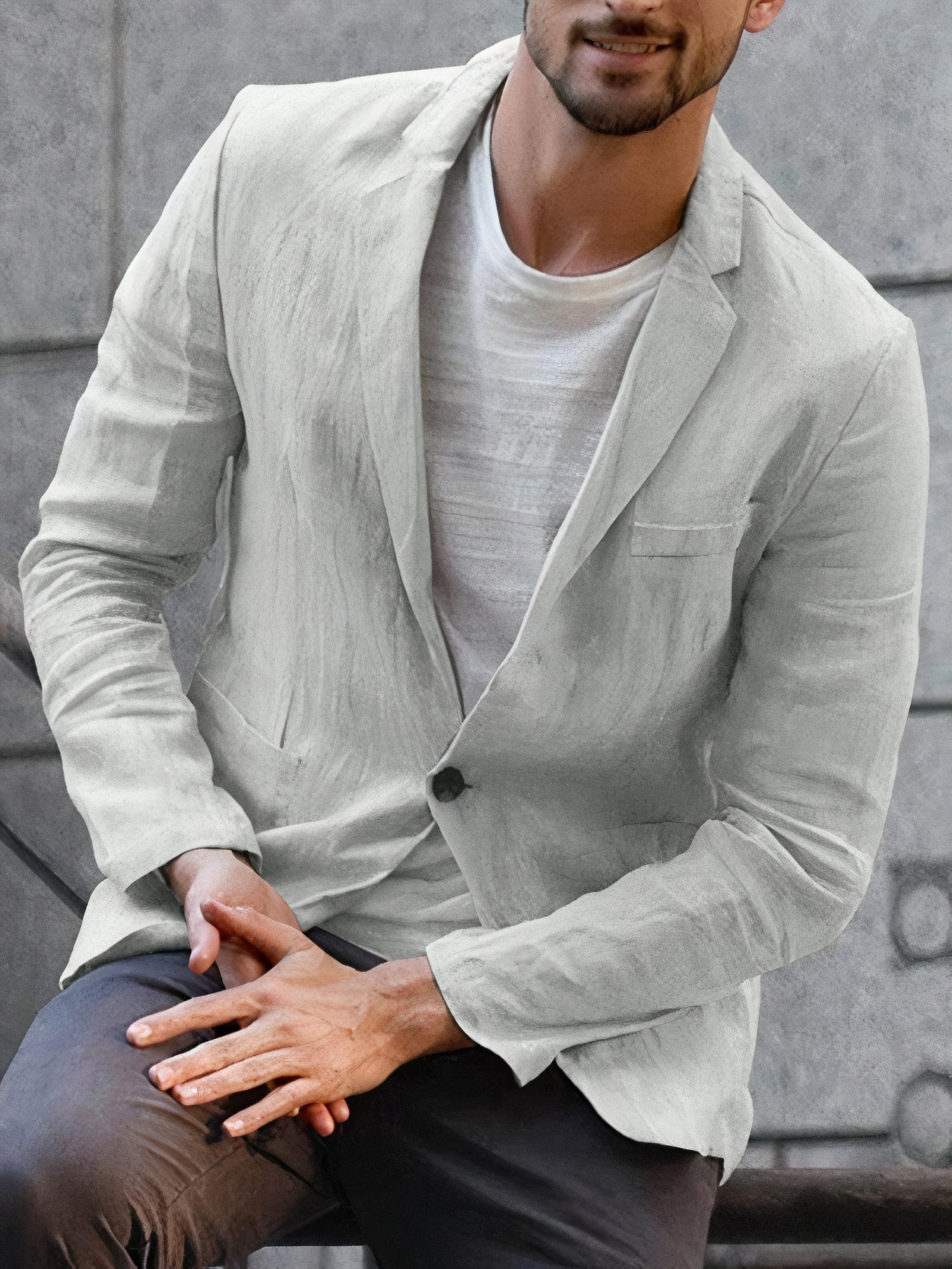 WW | Moderne Leinenjacke Für Herren