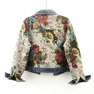 WW | Jeansjacke mit Blumen