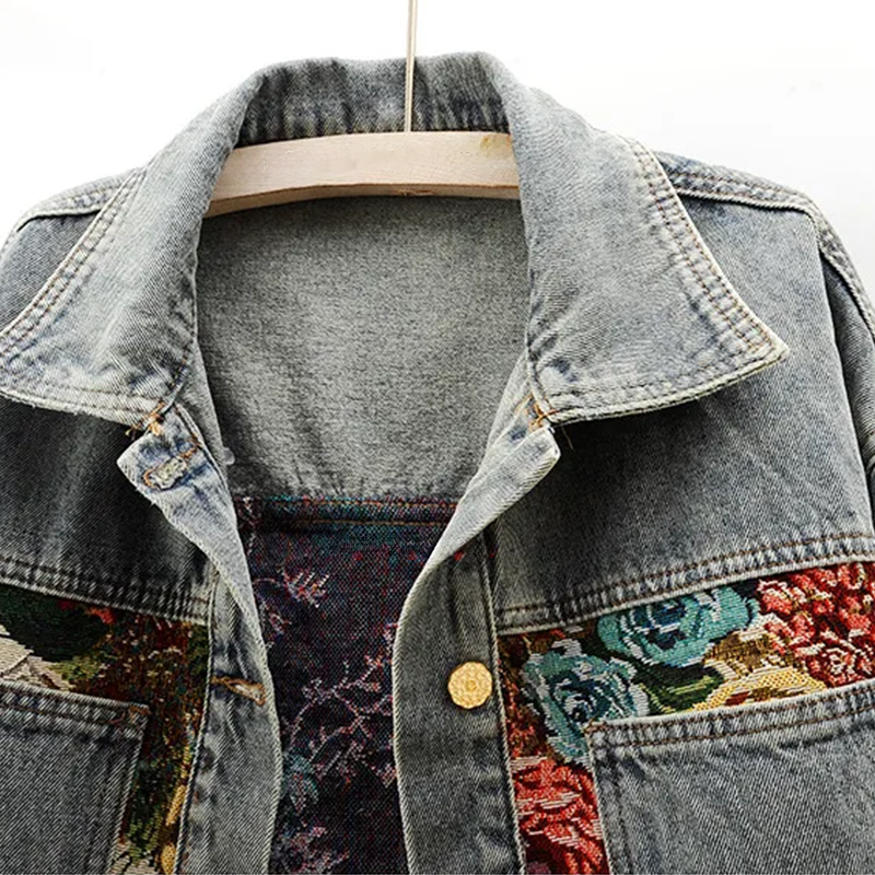 WW | Jeansjacke mit Blumen