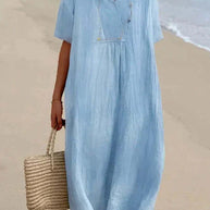 WW | Sommerkleid aus Baumwolle und Leinen