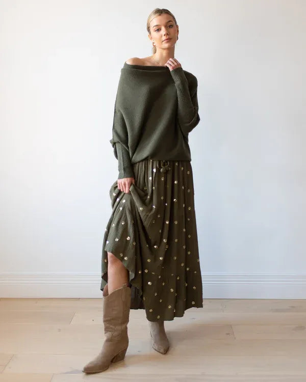 W&W Mode | Asymmetrischer Damenpullover mit eleganter Drapierung
