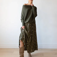 WW | Asymmetrischer Damenpullover mit eleganter Drapierung