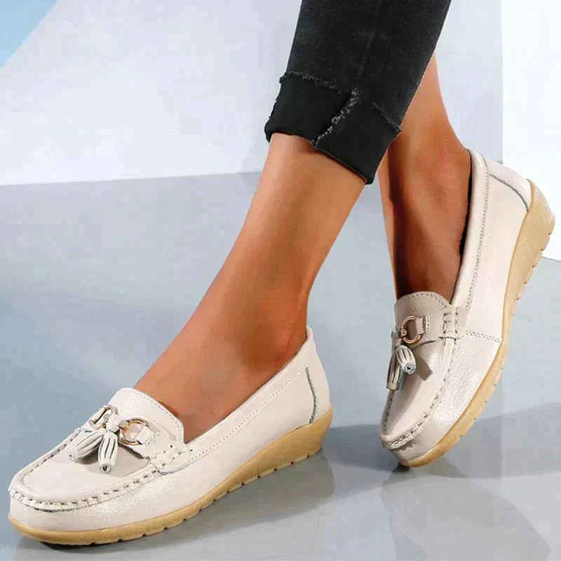 WW | Flache Leder Wanderschuhe Zum Hineinschlüpfen