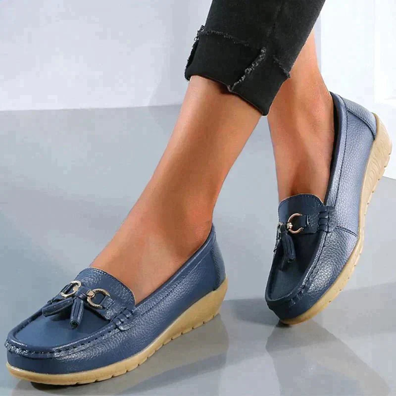 WW | Flache Leder Wanderschuhe Zum Hineinschlüpfen