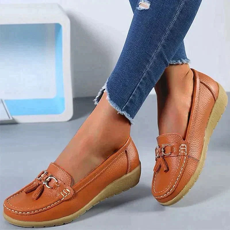 WW | Flache Leder Wanderschuhe Zum Hineinschlüpfen