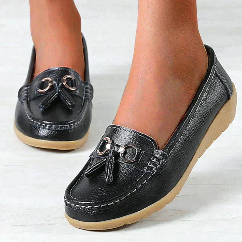WW | Flache Leder Wanderschuhe Zum Hineinschlüpfen