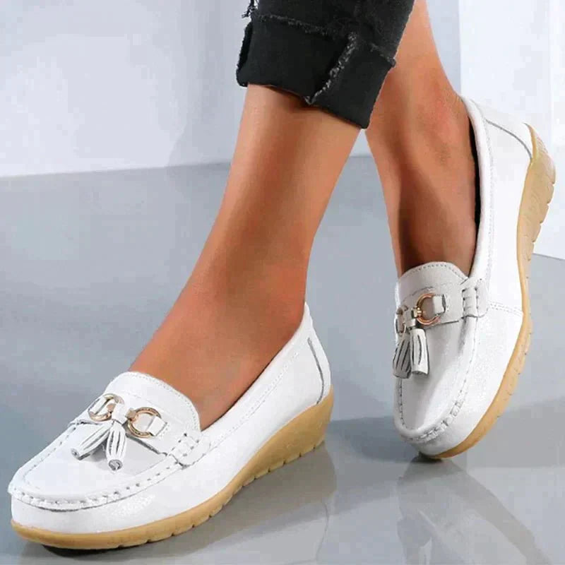 WW | Flache Leder Wanderschuhe Zum Hineinschlüpfen
