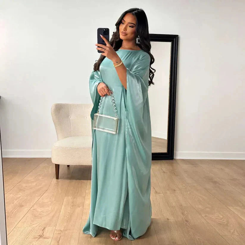 WW | Elegant Fledermausärmel Maxikleid WW | Kleid