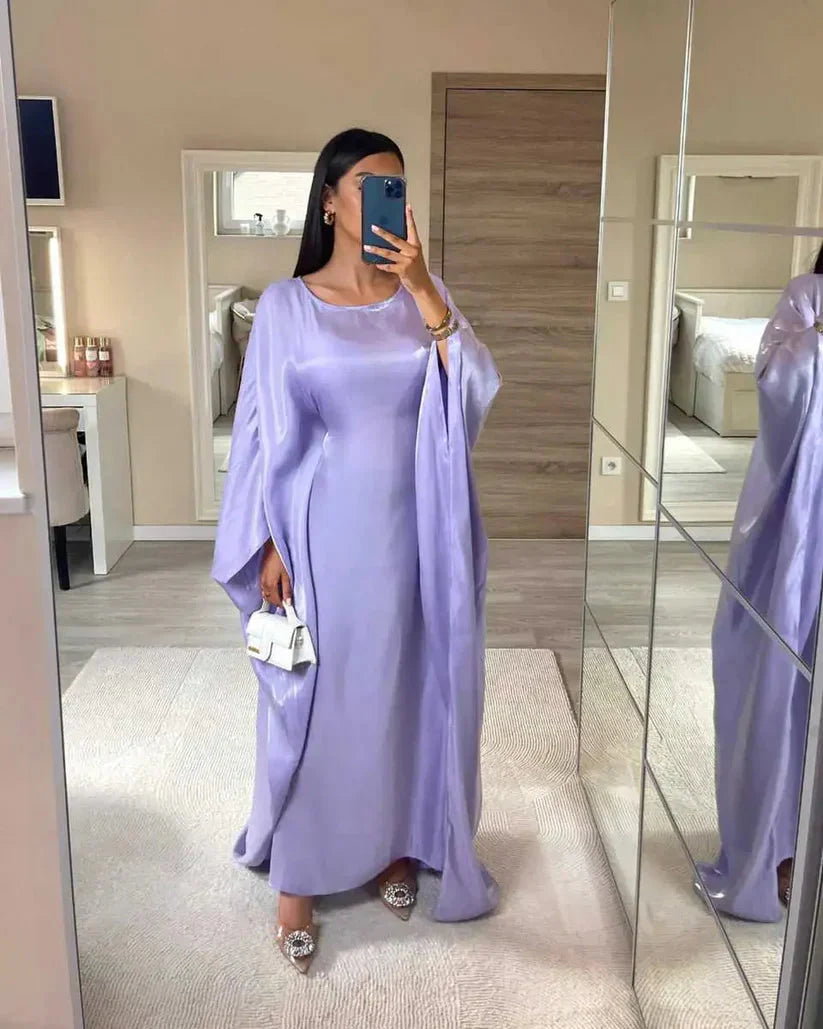 WW | Elegant Fledermausärmel Maxikleid WW | Kleid