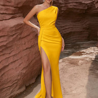 WW | Maxi Einseitiges Abendkleid für Damen