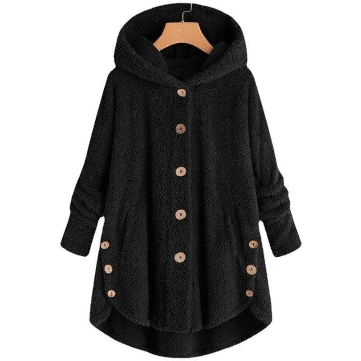 W&W Mode Mantel mit Kapuze für Frauen aus warmer Wolle.